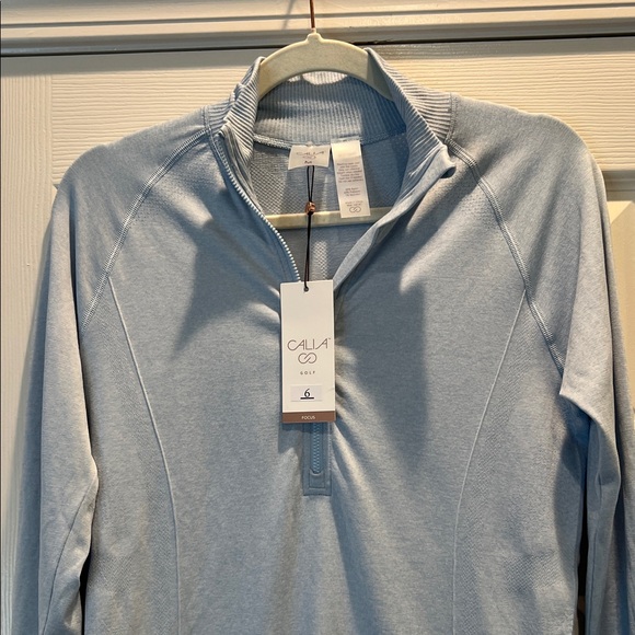 CALIA by Carrie Underwood Light Blue Golf Pullover - Picture 3 of 11